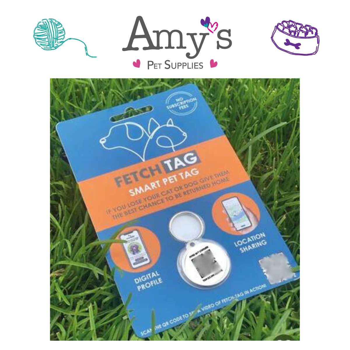 Fetch Tag Smart ID Tag For Pets Waterproof No Subscription