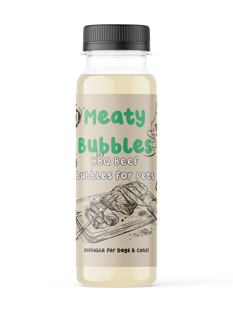 Meaty Bubbles Pet-Safe Flavoured Bubbles for Dogs & Cats