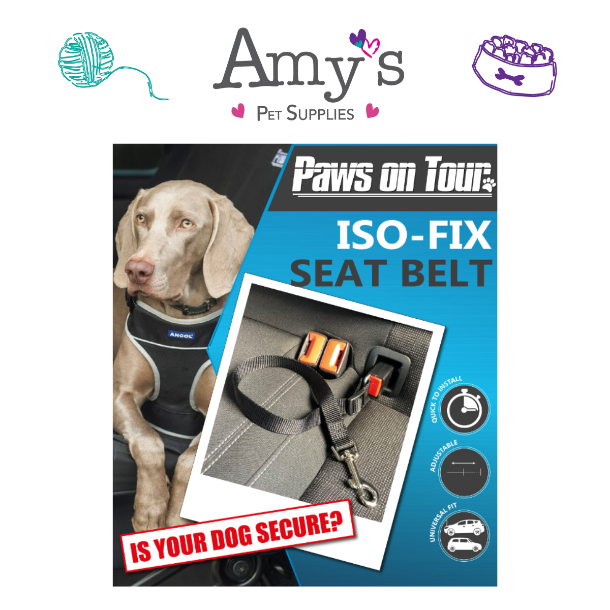 Isofix Seatbelt For Dogs
