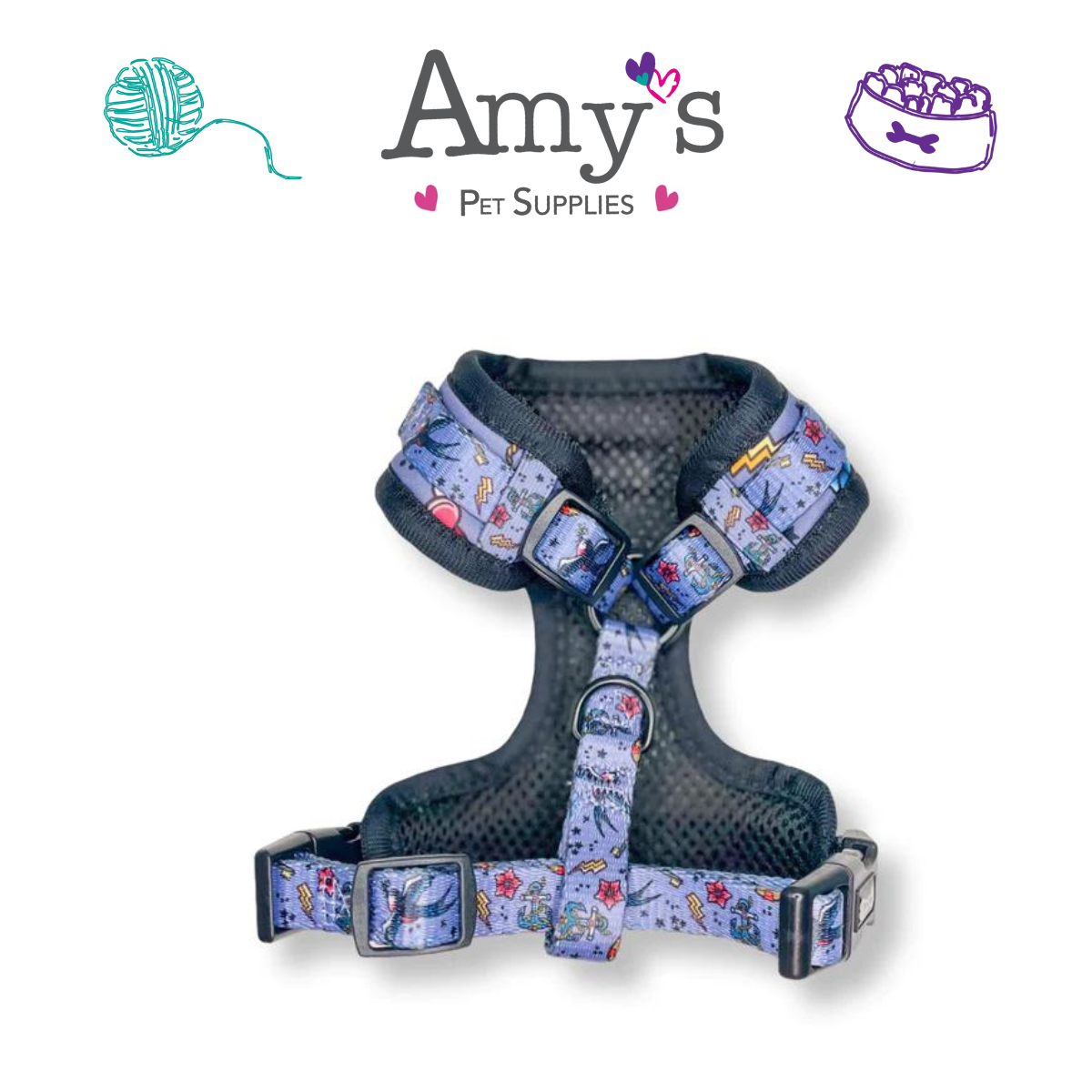 Pup Chic - Artful Dogster Range - Harnesses, Leads, Collars Etc