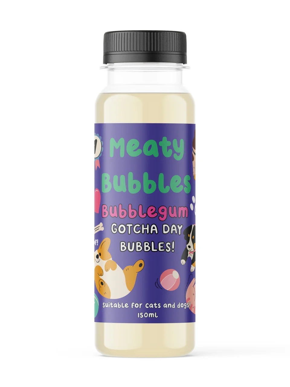 Meaty Bubbles Pet-Safe Flavoured Bubbles for Dogs & Cats