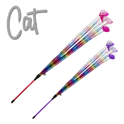 Ancol Rainbow Feather Cat Teaser Toy