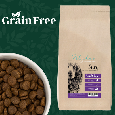 "Blake’s Luxury Pet Food Grain-Free Adult Dog Food – premium, made-to-order nutrition for dogs with sensitive digestion and food intolerances."