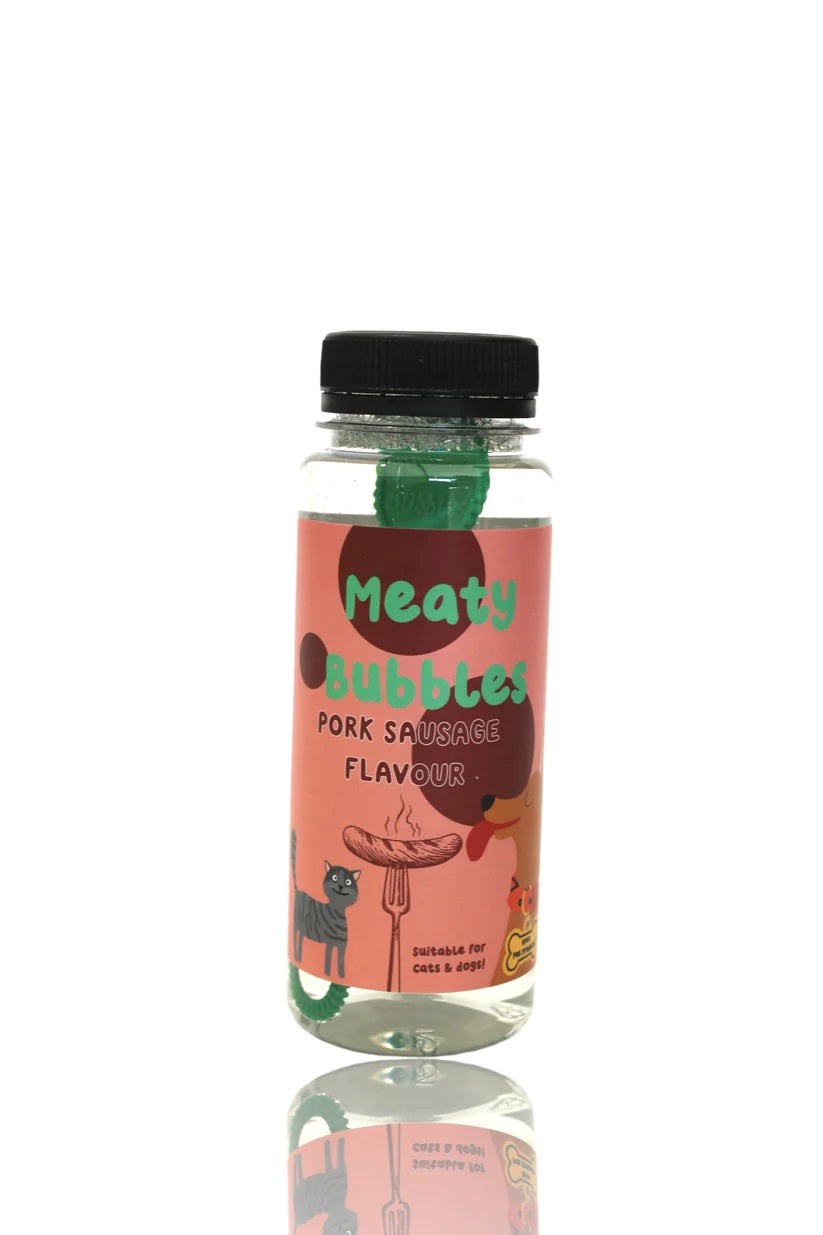 Meaty Bubbles Pet-Safe Flavoured Bubbles for Dogs & Cats