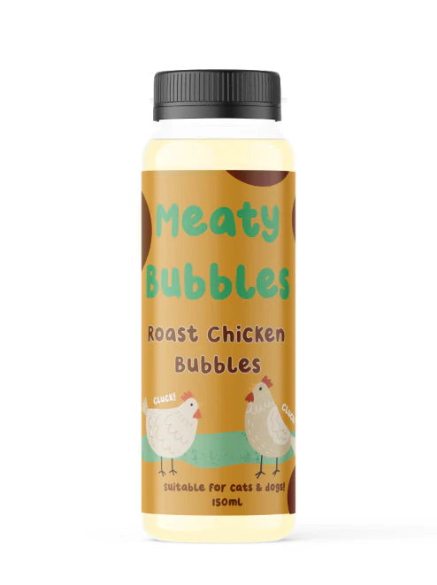 Meaty Bubbles Pet-Safe Flavoured Bubbles for Dogs & Cats