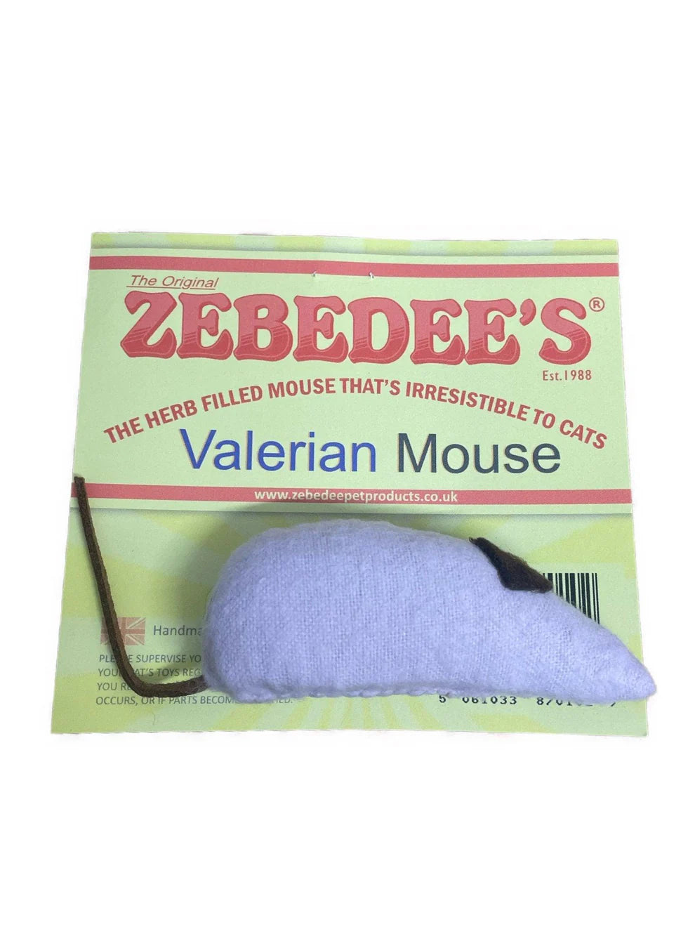 Zebedee Valerian Mouse – Handmade UK Cat Toy