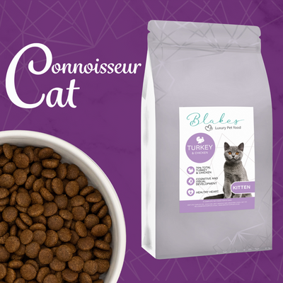 "Blake’s Luxury Pet Food Grain-Free Kitten Recipe – high-protein, nutrient-rich food for healthy kitten growth, immune support, and brain development."