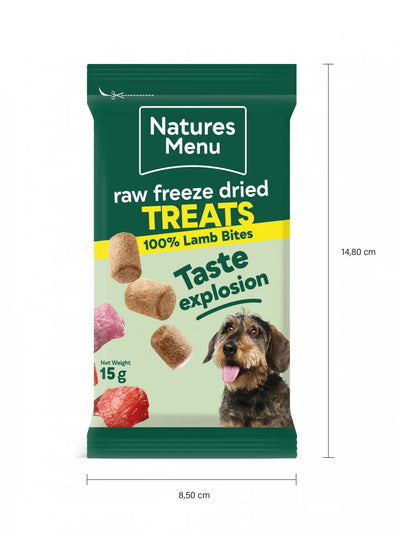 Nature’s Menu Freeze Dried Lamb Bites For Dogs 15g