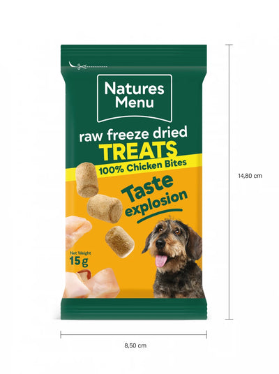 Nature’s Menu Freeze Dried Chicken Bites For Dogs 15g