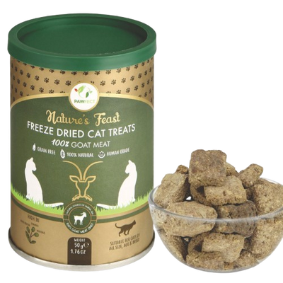 Pawfect Nature's Feast Freeze-Dried Cat- Goat Meat Treats 50g