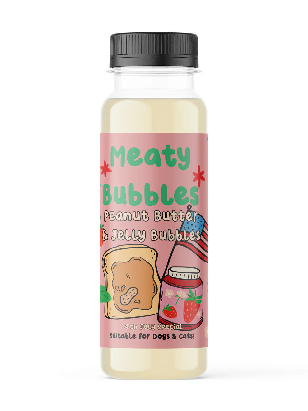 Meaty Bubbles Pet-Safe Flavoured Bubbles for Dogs & Cats