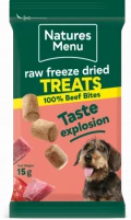 Nature’s Menu Freeze Dried Beef Bites For Dogs 15g