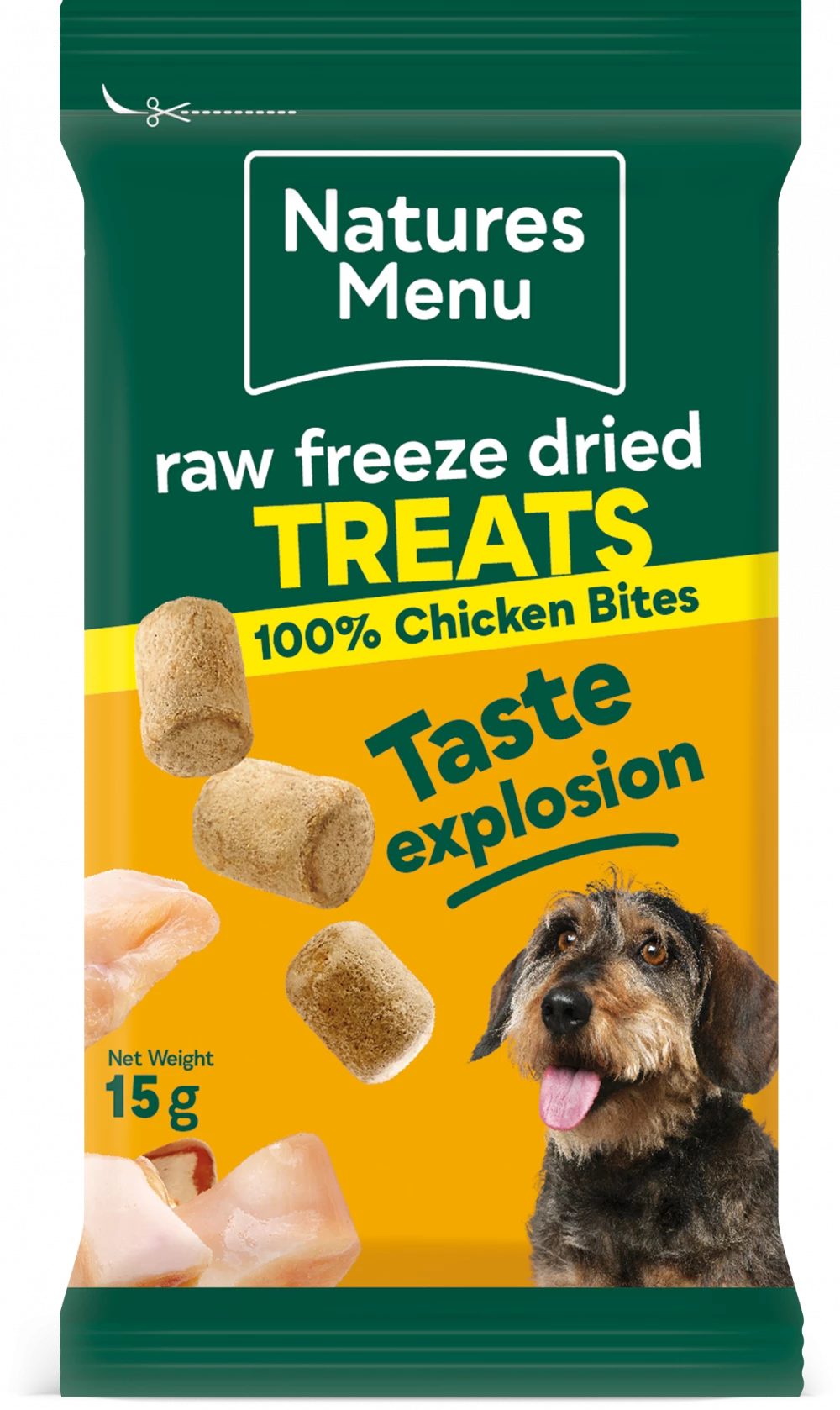 Nature’s Menu Freeze Dried Chicken Bites For Dogs 15g