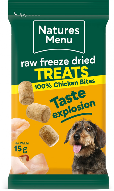 Nature’s Menu Freeze Dried Chicken Bites For Dogs 15g