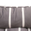 Grey Velvet Stripes Square Bed - SMALL